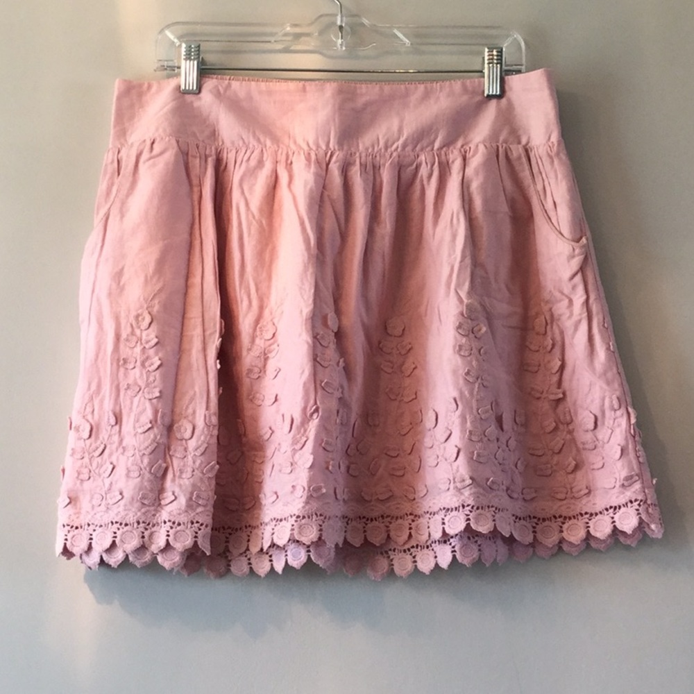 Flirty Lace Soft Pink Summer Skirt